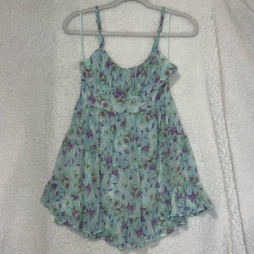 Flowy lined spaghetti strap sundress
